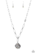 Load image into Gallery viewer, Stardust Saucer - White and Silver Necklace- Paparazzi Accessories