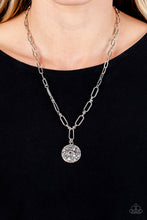Load image into Gallery viewer, Stardust Saucer - White and Silver Necklace- Paparazzi Accessories