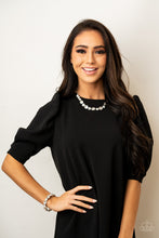 Load image into Gallery viewer, Girls Gotta Glow- White and Silver Necklace- Paparazzi Accessories