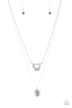 Load image into Gallery viewer, Gypsy Go-Getter- Green and Silver Necklace- Paparazzi Accessories