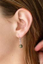 Load image into Gallery viewer, Gypsy Go-Getter- Green and Silver Necklace- Paparazzi Accessories