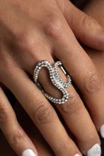 Load image into Gallery viewer, Gap Year - White and Silver Ring- Paparazzi Accessories
