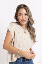 Load image into Gallery viewer, Sunburst Style - Blue and Copper Necklaces- Paparazzi Accessories