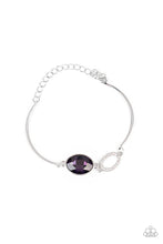 Load image into Gallery viewer, Glamorous Glow- Purple and Silver Bracelet- Paparazzi Accessories