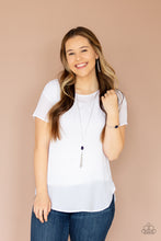 Load image into Gallery viewer, Glamorous Glow- Purple and Silver Bracelet- Paparazzi Accessories