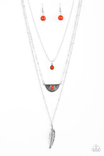 Load image into Gallery viewer, Sahara Sparrow- Orange and Silver Necklace- Paparazzi Accessories