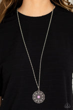 Load image into Gallery viewer, Opal Gardens- Purple and Silver Necklace- Paparazzi Accessories