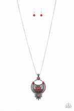 Load image into Gallery viewer, Solar Energy- Red and Silver Necklace- Paparazzi Accessories