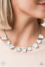 Load image into Gallery viewer, BLING To Attention- White and Silver Necklace- Paparazzi Accessories