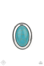 Load image into Gallery viewer, Canyon Sanctuary- Blue and Silver Ring- Paparazzi Accessories
