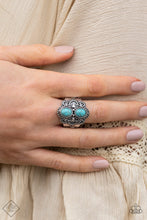 Load image into Gallery viewer, Eco Essence- Blue and Silver Ring- Paparazzi Accessories
