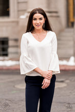 Load image into Gallery viewer, Crown Culture- White and Gold Ring- Paparazzi Accessories