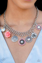 Load image into Gallery viewer, Garden Grace- Orange and Silver Necklace- Paparazzi Accessories