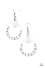 Load image into Gallery viewer, Lovely Lucidity- White and Silver Earrings- Paparazzi Accessories