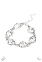 Load image into Gallery viewer, Next-Level Sparkle- White and Silver Bracelet- Paparazzi Accessories