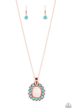 Load image into Gallery viewer, Sahara Sea- Blue and Copper Necklace- Paparazzi Accessories
