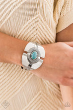 Load image into Gallery viewer, Canyon Couture- Blue and Silver Bracelet- Paparazzi Accessories