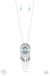 Desert Culture- Blue and Silver Necklace- Paparazzi Accessories