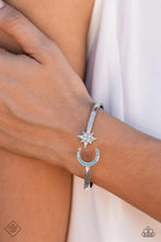 Load image into Gallery viewer, Astral Arrangement- Blue and Silver Bracelet- Paparazzi Accessories