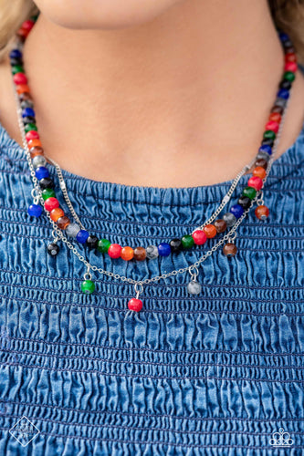 BEAD All About It- Red Multicolored Necklace- Paparazzi Accessories