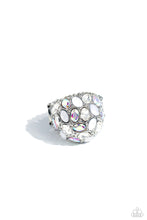 Load image into Gallery viewer, BLING Loud and Proud- White and Silver Ring- Paparazzi Accessories