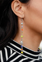 Load image into Gallery viewer, Candid Collision- Multicolored Silver Earrings- Paparazzi Accessories