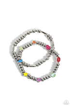 Load image into Gallery viewer, Charming Campaign- Multicolored Silver Bracelet- Paparazzi Accessories