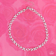 Load image into Gallery viewer, Classy Couture- White and Silver Necklace- Paparazzi Accessories