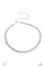 Load image into Gallery viewer, Classy Couture- White and Silver Necklace- Paparazzi Accessories