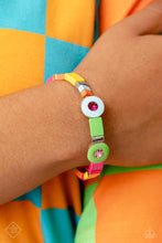 Load image into Gallery viewer, Colorblock Cameo- Multicolored Silver Bracelet- Paparazzi Accessories