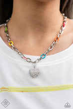 Load image into Gallery viewer, Colorful Candidate- Multicolored Silver Necklace- Paparazzi Accessories