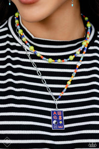 Curated Collision- Multicolored Silver Necklace- Paparazzi Accessories