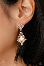 Load image into Gallery viewer, Dapper Display- Orange and Silver Earrings- Paparazzi Accessories