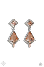 Load image into Gallery viewer, Dapper Display- Orange and Silver Earrings- Paparazzi Accessories