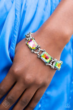 Load image into Gallery viewer, Dazzling Debut- Multicolored Silver Bracelet- Paparazzi Accessories