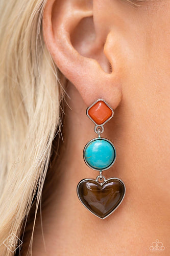 Desertscape Debut- Brown Multicolored Earrings- Paparazzi Accessories