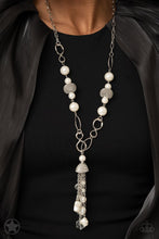 Load image into Gallery viewer, Designated Diva- White and Silver Necklace- Paparazzi Accessories