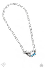 Load image into Gallery viewer, Don&#39;t Want TO Miss A STRING- Blue and Silver Necklace- Paparazzi Accessories