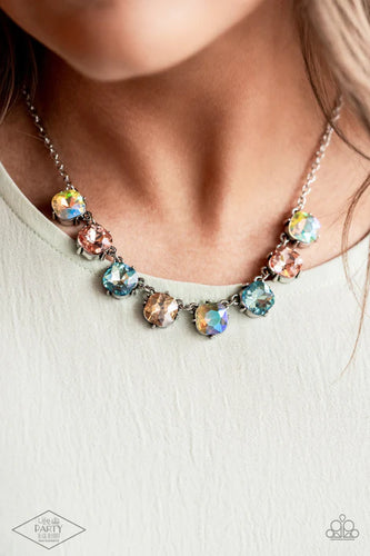 Dreamy Decorum- Multicolored Silver Necklace- Paparazzi Accessories