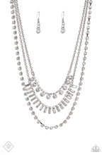Load image into Gallery viewer, Dripping In Stardust- White and Silver Necklace- Paparazzi Accessories