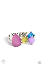 Load image into Gallery viewer, Elaborate Exhibition- Multicolored Silver Ring- Paparazzi Accessories