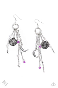 Esteemed Explorer- Purple and Silver Earrings- Paparazzi Accessories