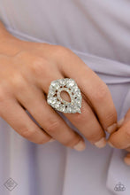 Load image into Gallery viewer, First Class Fairytale- White and Silver Ring- Paparazzi Accessories