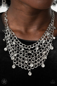 Fishing For Compliments- Silver Necklace- Paparazzi Accessories