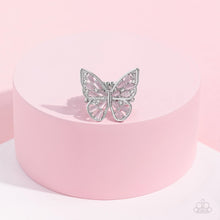 Load image into Gallery viewer, Flying Fashionista- Pink and Silver Ring- Paparazzi Accessories