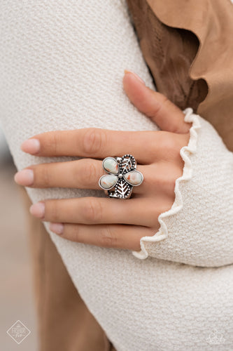 Free-Spirited Formal- Blue and Silver Ring- Paparazzi Accessories