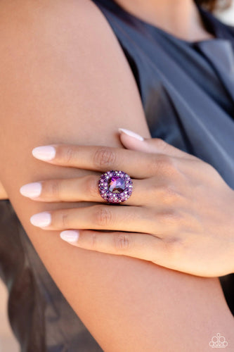 Glistening Grit- Purple Ring- Paparazzi Accessories