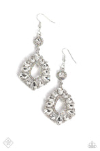 Load image into Gallery viewer, Happily Ever Exquisite- White and Silver Earrings- Paparazzi Accessories