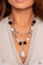 Load image into Gallery viewer, High-End Habitat- Black and Silver Necklace- Paparazzi Accessories