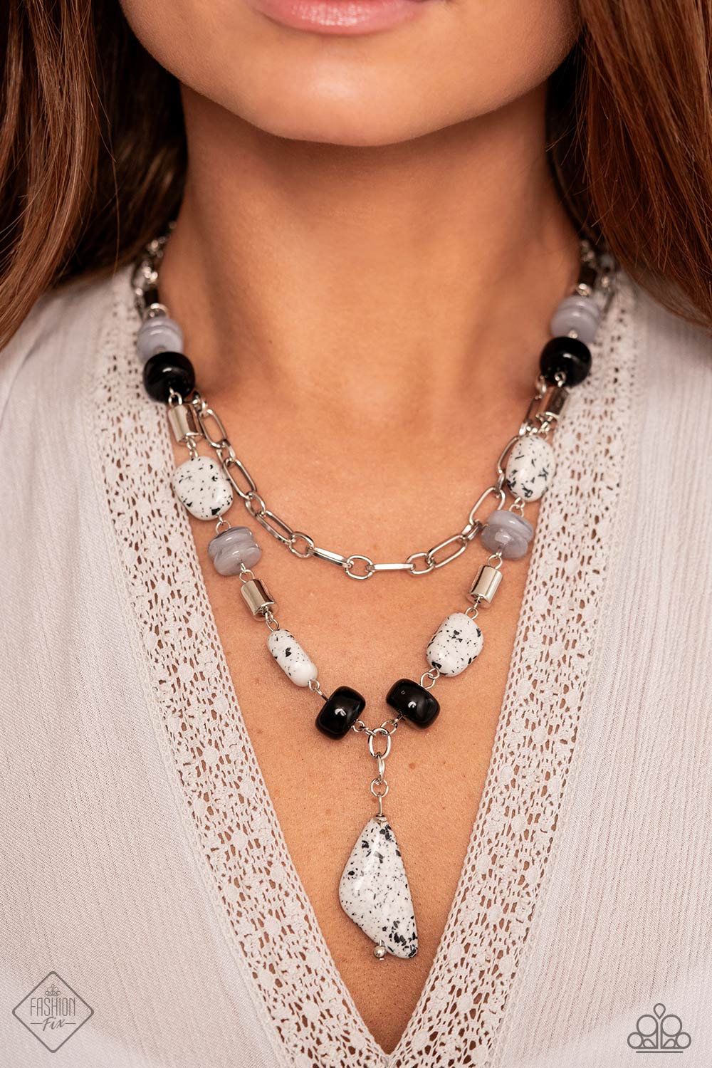 High-End Habitat- Black and Silver Necklace- Paparazzi Accessories